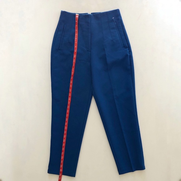 NWT Zara Cobalt Blue High-Waisted Trousers Size Medium - Picture 7 of 12